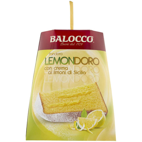 Gâteau Balocco Pandoro Lemondoro, 800 Grammes, Il A Une Texture Légère Et Un Goût Sucré De Citron Et De Beurre