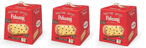 3x Paluani Panettone Soffice Ricco E Goloso Avec Des Gouttes De Chocolat 750g