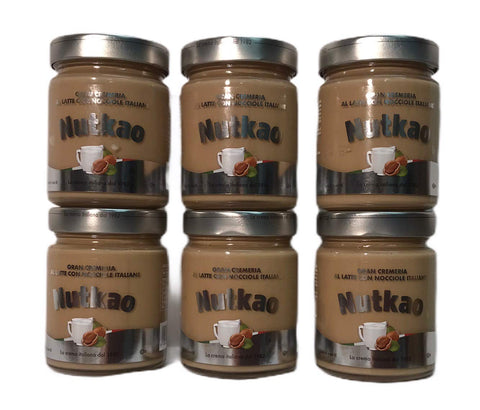 Nutkao Gran Cremeria 6x350g. Lait Et Crème De Noisettes, Tartinade De Noisettes Italienne De Haute Qualité