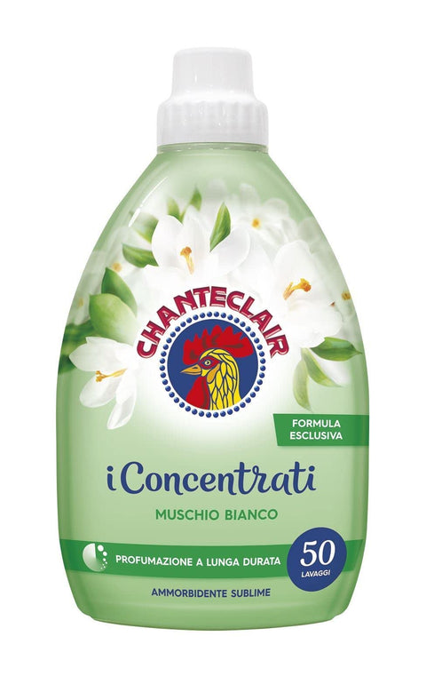 Testpaket Chanteclair Ammorbidente Adoucissant Musc Blanc (1 X 1000 Ml) – Dégraissant Universel Chanteclair Sgrassatore (3 X 625 Ml)