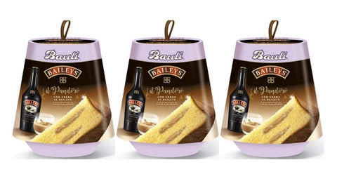 3x Bauli Il Pandoro Baileys Avec La Crème Baileys Décoré Avec Du Cacao Sucré 750g