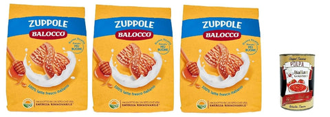 Balocco Zuppole, Biscuits Pour Le Petit Déjeuner, Biscuits Avec Du Lait Italien 100%, 3x 700g Biscuits Cookies Kuchen + Italian Gourmet Polpa 400g