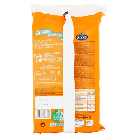 10x Scotti Riso Scotti Si con Riso Cornetti integrali con miele Croissant complet sans lactose et riche en fibres au miel 250g Original Italien