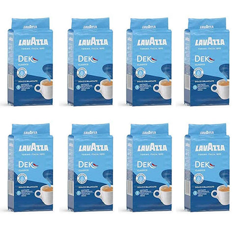 Lavazza Lot De 8 Cafés Italiens Moulus Sans Caféine 250 G