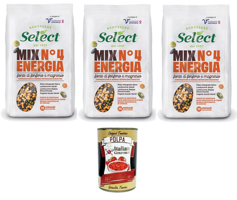 Select Mix N.4 Energy Source Pour Phosphore Et Magnésium 3 X 300 G + Italian Gourmet Polpa 400 G