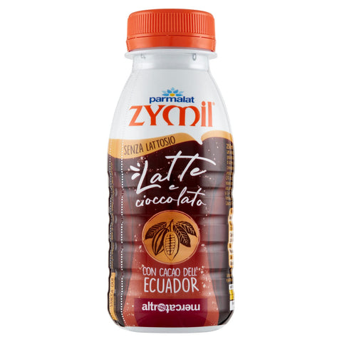 12 X Zymil Lait Sans Lactose Et Chocolat Au Cacao De L'équateur Altromercato 250 Ml