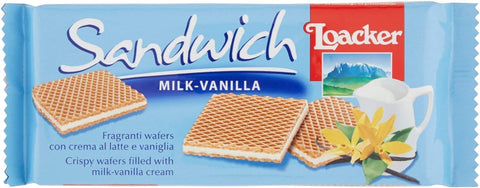 Loacker Lot De 6 Gaufres Parfumées Au Lait Vanille Avec Crème Au Lait Et Vanille - 75 G
