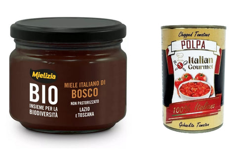 Mielizia Miele Di Bosco Non Pastorizzato Miel De Forêt Non Pasteurisé 300 G + Italian Gourmet Polpa 400 G
