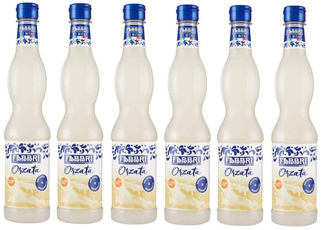 Fabbri Sciroppo Orzata Lot De 6 Sirops D'orge Idéal Pour Les Cocktails Et Les Boissons Boissons Sans Alcool Pet 560 Ml