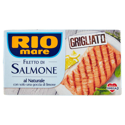 Rio Mare Filetto Di Salmone Grigliato Al Naturale Con Una Goccia Di Limone Filet De Saumon Grillé Avec Une Goutte De Citron 125 G Riche En Oméga 3