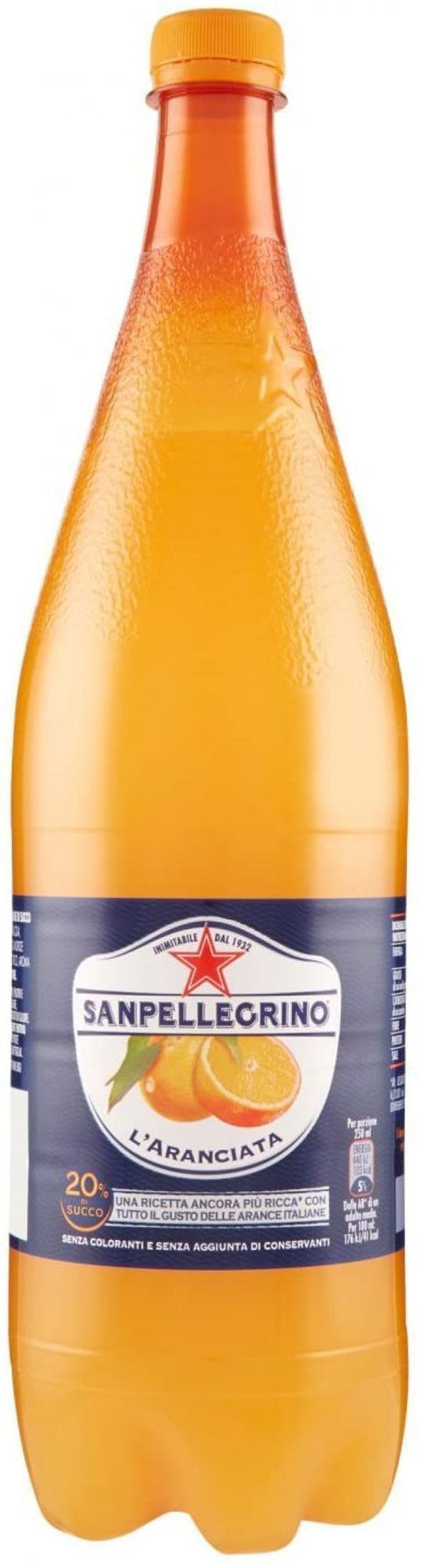 Sanpellegrino Bibite Gassate, L'aranciata Bottiglia Grande 1,25l X 6