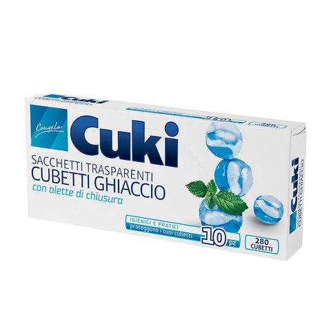 Cuki – Sacs Transparents, Pour Glaçons Glace Avec Ailettes De Fermeture, 10 Sacs