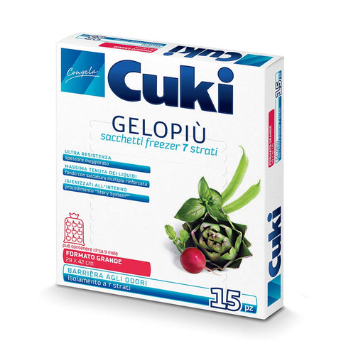 Cuki Geloplus Lot De 15 Sacs De Congélation 7 Couches 29 X 42 Cm 6 L