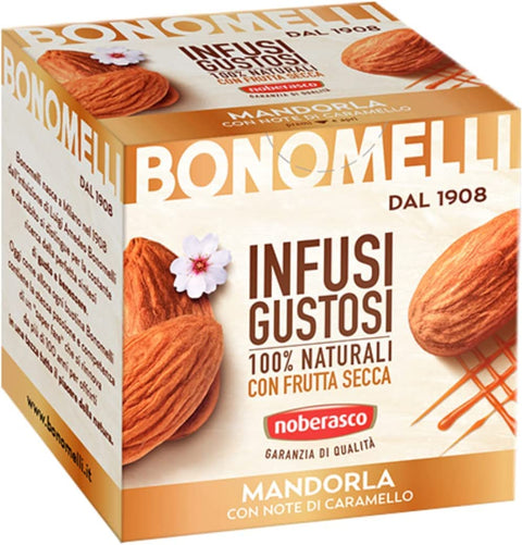 Bonomelli Infusi Gustosi Infusion D'amande Et De Caramel Lot De 10 Filtres 100 % Naturels