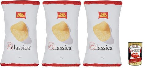 San Carlo Classica Lot De 3 Chips De Pommes De Terre Salées 3 X 300 G + Polpa Italian Gourmet 400 G