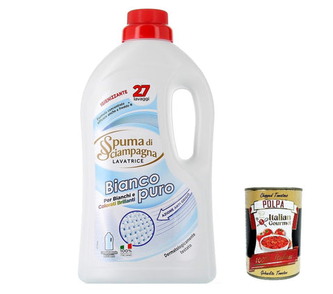 Spuma Di Sciampagna Detersif Bucato Lavatrice Blanc Puro Igienizzant 27 Lavaggi 1215 Ml