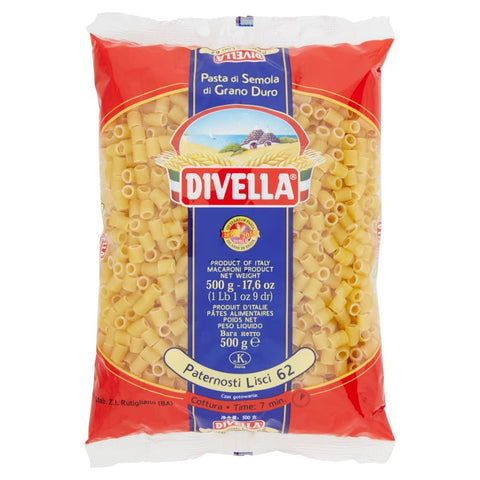 Divella Paternosti Lisci N. 62 Lot De 10 Pâtes À La Semoule De Blé Dur 500 G + Boîte De 400 G