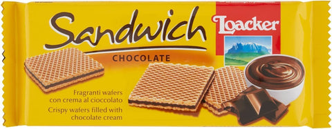 Loacker Sandwich Chocolat, Gaufres Parfumées Avec Crème Au Chocolat - 75 G