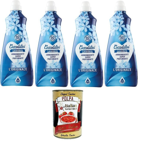 Coccolatevi Lot De 4 Adoucissants Pour Linge Parfum Original 4 X 1250 Ml + Italian Gourmet Polpa 400 G