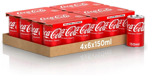Lot De 48 Mini Boîtes De Boisson Gazeuse Coca Cola 150 Ml