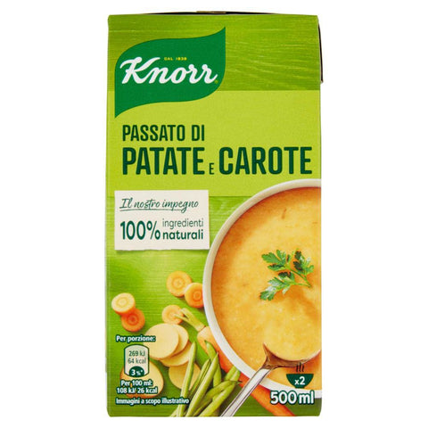 3 X Knorr Passato Passato Passé Aux Pommes De Terre Et Aux Carottes 500 Ml De Goût Réel