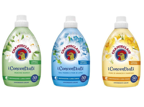 Chanteclair Ammorbidente I Concentrati Adoucissant (3 X 1000 Ml) Parfum Longue Durée 50 Lavages Lessive