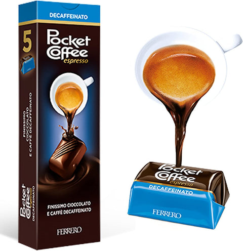 Pocket Coffee Espresso Praline À Café Avec Liquide Décaféiné Dek Expresso, Chocolat Fin Au Lait Entier Et Demi-Amer 5 Praline 625 G