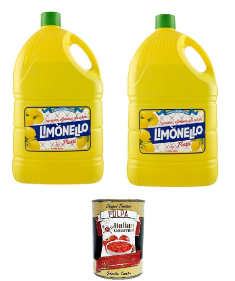 Limonello Vaisselle Dégraissante, Élimine Les Odeurs 2 X 4,5 L + Italian Gourmet Polpa 400 G