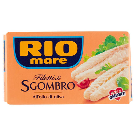 Rio Mare Lot De 6 Filets De Maquereau À L'huile D'olive Riche En Oméga 3 125 G + Polpa Italian Gourmet 400 G
