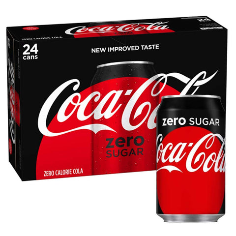 Coca Cola Zero Lot De 24 Canettes Sans Sucre 330 Ml