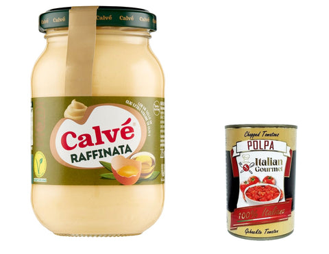 Calvé Maionese Raffinata - Additif D'huile D'olive Extra Vierge - Idéal Pour La Viande Et Les Légumes - Sans Gluten - 225 Ml - Polpa Italien Gourmet - 400 G