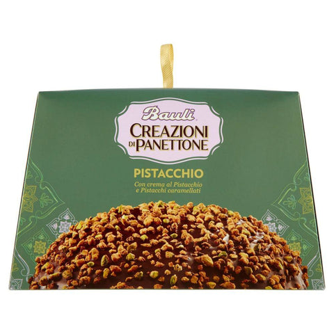 Bauli Creazioni Di Panettone Pistacchio Avec Crème Pistache Et Pistaches Caramélisées 750 G