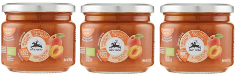 Alce Nero Composta Di Albicocche Biologica Lot De 3 Compote D'abricot Bio Avec Abricots Italiens Bio 270 G