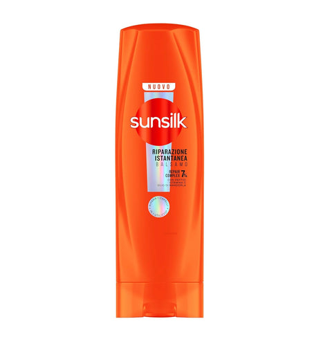 3x Sunsilk, Balsamo Riparazione Istantanea Après-shampoing réparateur dès la première utilisation* pour cheveux abîmés, formule enrichie à 7 % d'un complexe réparateur aux peptides, vitamine C et huile d'amande douce, 200 ml