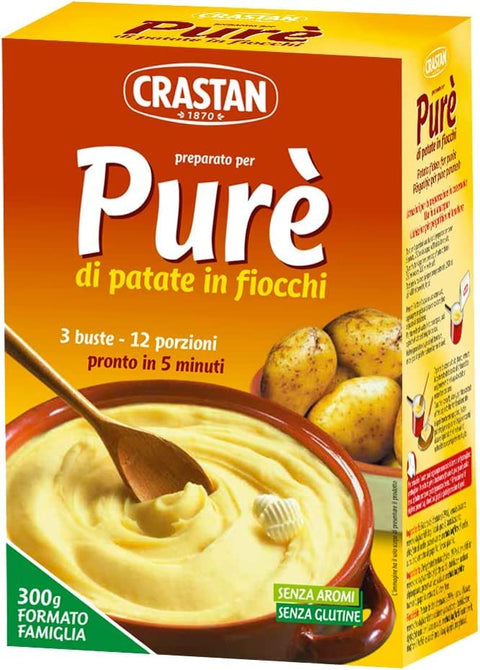 3 X Crastan Purè Di Patate Purée De Pommes De Terre Sans Huile De Palme Pomme De Terre 225 G Purée