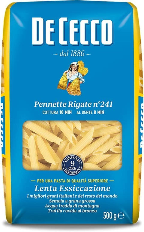 Lot De 20 Pâtes De Cecco 100 % Italiennes Pennette Rigate N° 241 - 500 G