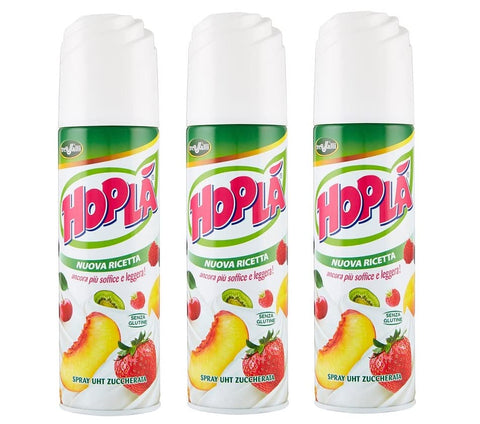 Trevalli Hoplà Panna Spray De Confiserie À Base De Crème Et De Graisse Végétale, Sans Gluten 250 G