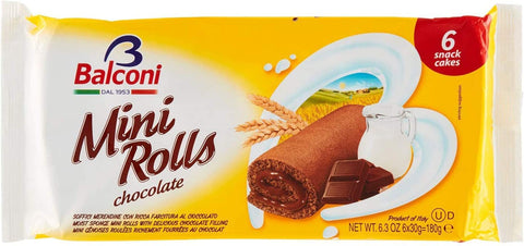 Lot De 6 Mini Gâteaux Balconi Cioccolato Avec Crème Au Chocolat (6 X 30 G) 180 G