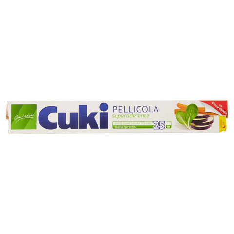 Cuki – Film, Superaderente, Protection Sûre Des Aliments, Qualité Garantie – 12 Boîtes De 25 Mètres [300 Mètres]