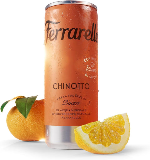 Ferrarelle Chinotto Boisson gazeuse italienne à l'infusion de Chinotto, 72x 250 ml