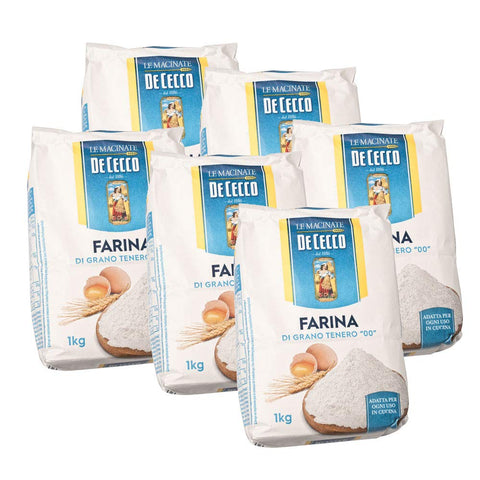 Hab & Gut -Lm0016-10- De Cecco Farina Di Grano Tenero Tipo 00, (6x1kg)