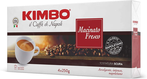 Kimbo Macinato Fresco 4 Buste Da 250g Imported From Italy By Kimbo