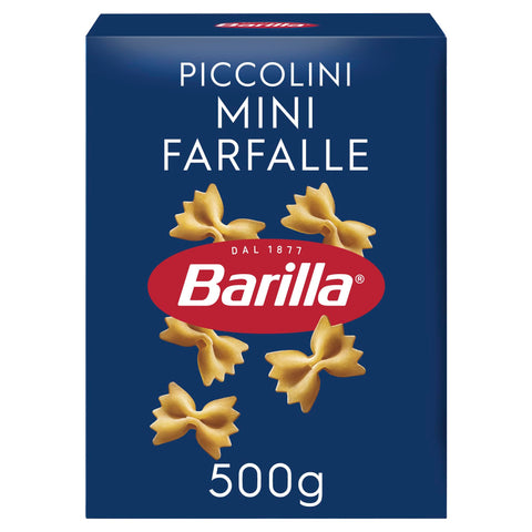 Barilla Piccolini - Mini Farfalle À La Semoule De Blé Dur Cuisson Rapide - 500 G - Lot De 5