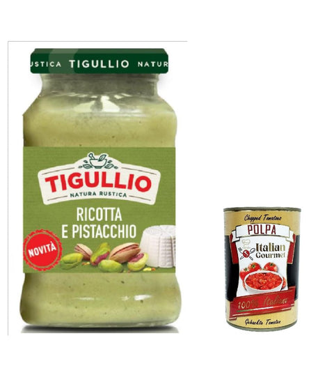 6 X Star Tigullio Granpesto Pesto Ricotta E Pistacchio, Pesto Avec Ricotta Et Pistaches 185 G Sauce + Polpa Gourmet Italien 400 G
