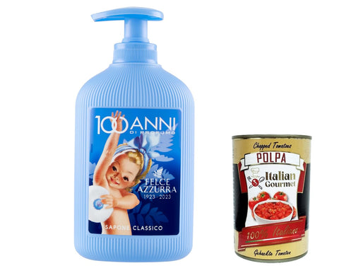 Felce Azzurra Sapone Liquido Classico Lot De 12 Savons Liquides 300 Ml + Polpa Gourmet Italien 400 G