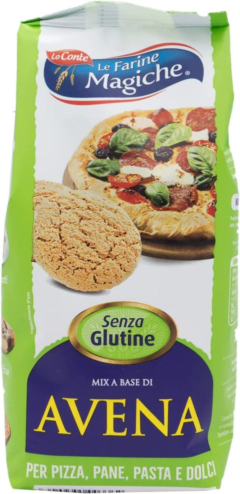 Lo Conte Le Farine Magiche Farina Di Avena Integrale Senza Glutine Farine Entière Sans Gluten - Idéal Pour Toutes Les Préparations - Lot De 300 G