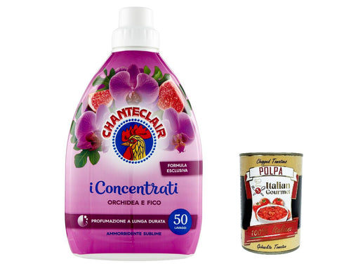 Chanteclair I Concentrati Lot De 3 Flacons D'adoucissant Avec Orchidée Et Fico, Parfum Longue Durée 50 Lavages + Itlaian Gourmet Polpa 400 G