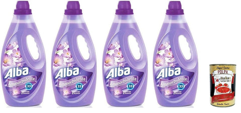 Alba Ammorbidente, Adoucissant Lavande Et Pivoine, 33 Lavages, 4 X 1850 Ml + Italian Gourmet Polpa 400 G