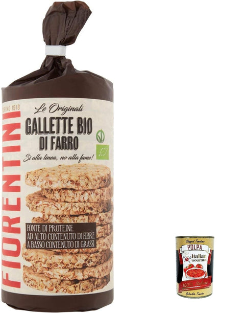 Fiorentini Gâteau D'épeautre Très Fin Agric Bio Taille 120 120 G + Polpa Italien Gourmet 400 G