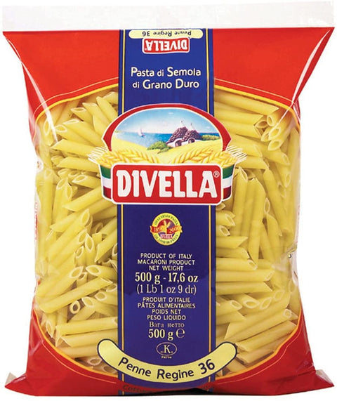 Lot De 10 Pâtes Divella 100 % Italiennes N° 36 Penne Regine 500 G